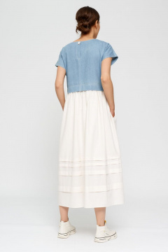 Платье расширенное длиной ниже колен с вырезом В BURVIN 8077-81 - фото 4