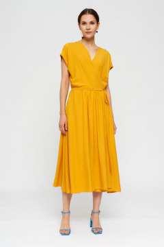 Платье женское на запах миди с V-образным вырезом и поясом BURVIN 8063-81 - фото 1