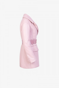 Пальто на каждый день из текстиля для зимы Elema 6-11236-1-170 розовый - фото 2