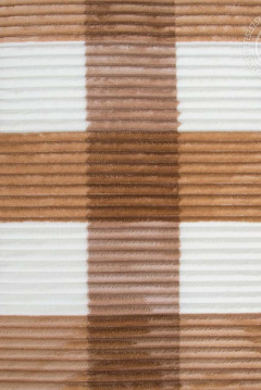 Коричневый флисовый плед 150х200 для дома АРТПОСТЕЛЬ 4001 карамель - фото 3