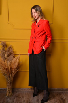 Круглогодичный деловой костюм из текстиля с жакетом и кюлотами LM КТ5316 - фото 5