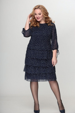 Кэтисбел 1503 синий_фон-мелкий_горох