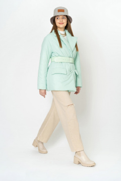 Демисезонная бирюзовая куртка из плащёвой ткани Elema 4-10779-1-170 ментол - фото 2