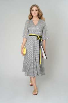 Платье летнее из вискозы и текстиля Elema 5К-100041-1-164 принт - фото 1