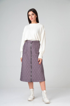 Стёганая юбка на утеплителе с расклешением TVIN 4014 - фото 1