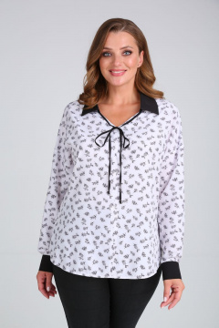 Блуза демисезонная свободного силуэта с отделочной шнуровкой Modema м.521/2 - фото 4