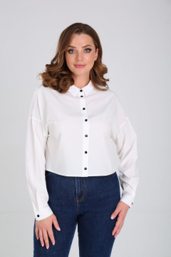 Рубашка свободного покроя из вискозы для делового образа Modema м.523/1 - фото 1