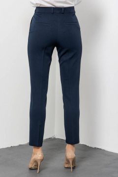 Демисезонные классические брючки из текстиля Domna 12103 темно-синий - фото 3
