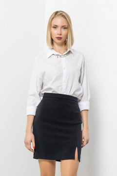 Деловая юбка из текстиля для офисного гардероба Domna 71115 черный(170) - фото 1