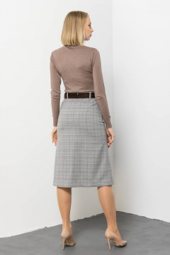 Юбка из текстиля для делового и повседневного стиля Domna 71117 серый - фото 3