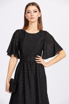 Платье из креп-шифона с жаккардовым рисунком EOLA 2169 черный - фото 4