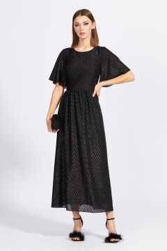 Платье из креп-шифона с жаккардовым рисунком EOLA 2169 черный - фото 3