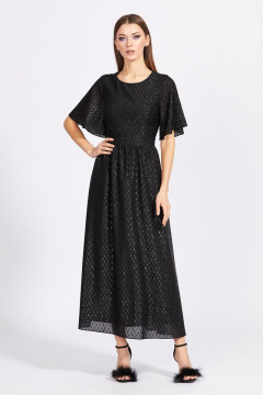 Платье из креп-шифона с жаккардовым рисунком EOLA 2169 черный - фото 1