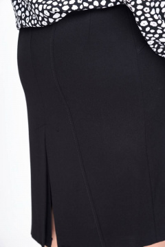 Юбка деловая на каждый день с разрезом, демисезонная Swallow 437 черный - фото 5