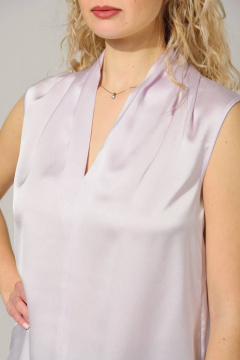 Круглогодичный атласный топ с V-образным вырезом и стойкой Femme & Devur 70912 1.14F(170) - фото 4