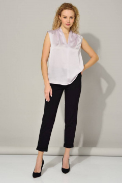 Круглогодичный атласный топ с V-образным вырезом и стойкой Femme & Devur 70912 1.14F(170) - фото 2