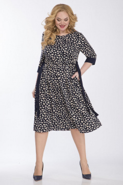 Платье свободного кроя из костюмной ткани с рюшей Matini 3.1574 - фото 5