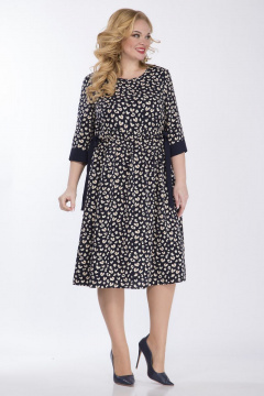 Платье свободного кроя из костюмной ткани с рюшей Matini 3.1574 - фото 3
