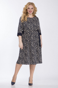 Платье свободного кроя из костюмной ткани с рюшей Matini 3.1574 - фото 1