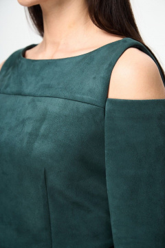 Платье из искусственной замши с открытыми плечами Anelli 1182 бутылка - фото 4