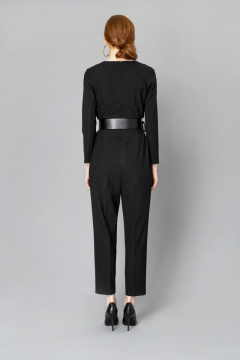 Комбинезон на каждый день из текстиля в универсальном стиле Elema 3К-10585-2-170 чёрный - фото 3