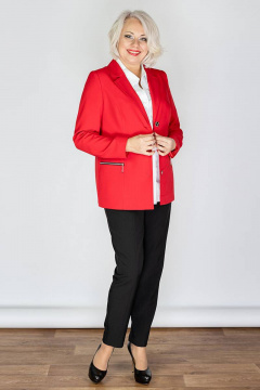 Классический жакет из текстиля с карманами и застежками Camelia 20157 1 - фото 2
