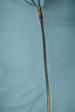 Платье из костюмной ткани с вертикальными рельефами Anelli 990 морской_меланж - фото 3