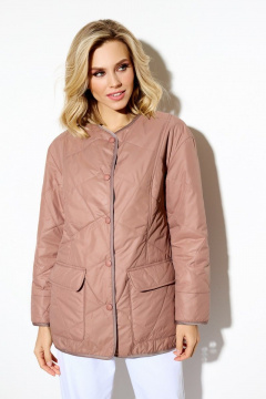 Куртка прямого кроя из плащевой ткани с накладными карманами DILIA 0567 бежевый - фото 2