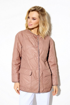 Куртка прямого кроя из плащевой ткани с накладными карманами DILIA 0567 бежевый - фото 1
