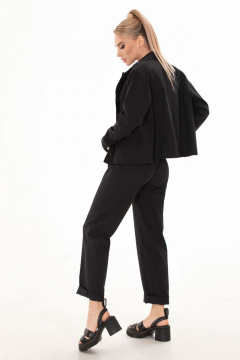 Демисезонная черная куртка на пуговицах Golden Valley 7128 черный - фото 3