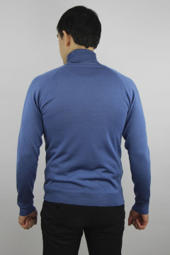 Мужской вязаный свитер реглан с отложным воротником Полесье С3070-17 7С1581-Д43 170,176 королевский_синий - фото 4