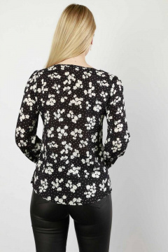 Демисезонная блуза с кокеткой, сборками и разрезами Femme & Devur 70731 1.32F(170) - фото 2