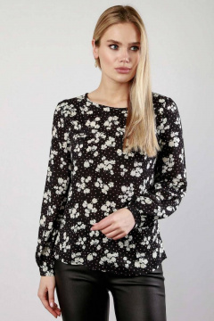 Демисезонная блуза с кокеткой, сборками и разрезами Femme & Devur 70731 1.32F(170) - фото 1