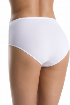 Трусы с кокеткой из кружева и средней талией Teyli 144 белый - фото 2