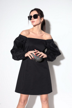 Демисезонное платье с объемным рукавом и вырезом SILVERSPICE S-5103 - фото 2