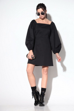 Демисезонное платье с объемным рукавом и вырезом SILVERSPICE S-5103 - фото 1