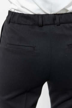 Брюки с высокой посадкой и имитацией карманов Domna 12104 черный - фото 5