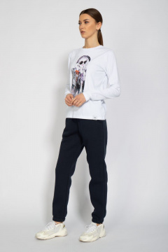 Лонгслив с принтом из трикотажа хлопка для демисезона Kivviwear 4061.01 - фото 4