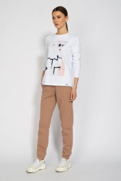 Лонгслив с принтом из хлопка для демисезона Kivviwear 4061.03 - фото 4