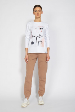 Лонгслив с принтом из хлопка для демисезона Kivviwear 4061.03 - фото 3