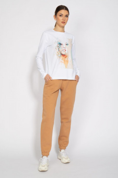 Лонгслив с принтом из хлопка для демисезона Kivviwear 4061.04 - фото 2