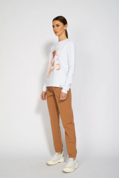 Лонгслив с принтом из хлопка для демисезона Kivviwear 4061.05 - фото 4