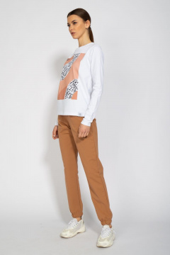 Лонгслив с принтом из хлопка для демисезона Kivviwear 4061.06 - фото 5