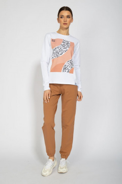 Лонгслив с принтом из хлопка для демисезона Kivviwear 4061.06 - фото 3