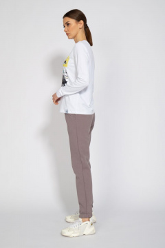 Лонгслив с принтом из хлопка для демисезона Kivviwear 4061.08 - фото 4