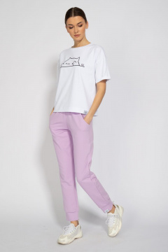 Футболка из хлопка с удлиненным рукавом и подворотом Kivviwear 4026.26 - фото 4