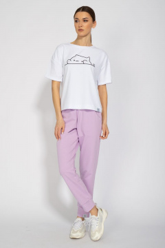 Футболка из хлопка с удлиненным рукавом и подворотом Kivviwear 4026.26 - фото 3