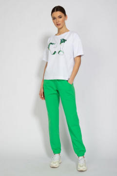 Футболка из хлопка с удлиненным рукавом и классическим стилем Kivviwear 4026.31 - фото 4