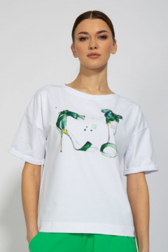 Футболка из хлопка с удлиненным рукавом и классическим стилем Kivviwear 4026.31 - фото 1