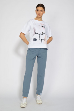 Футболка из трикотажа с длинным рукавом и классическим кроем Kivviwear 4026.32 - фото 4